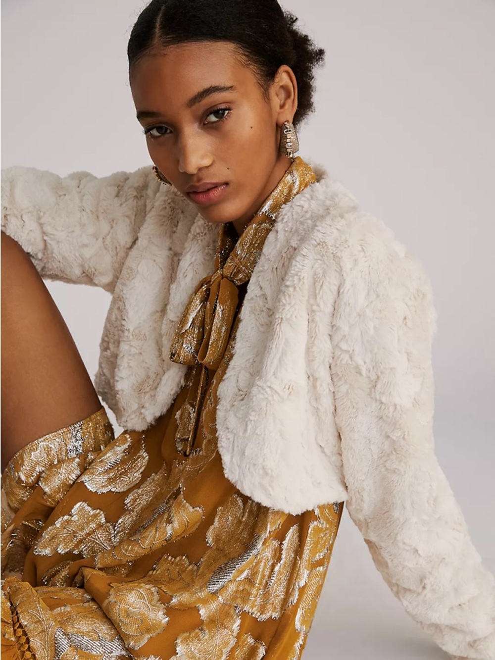 Anthropologie Maeve Faux Fur Shrug - Picture 9 of 9